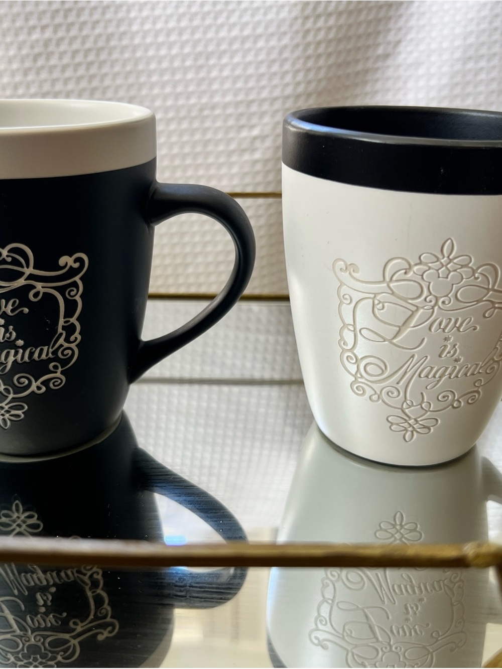 Disney Black and White 'Love is Magical' Ceramic Mug Set